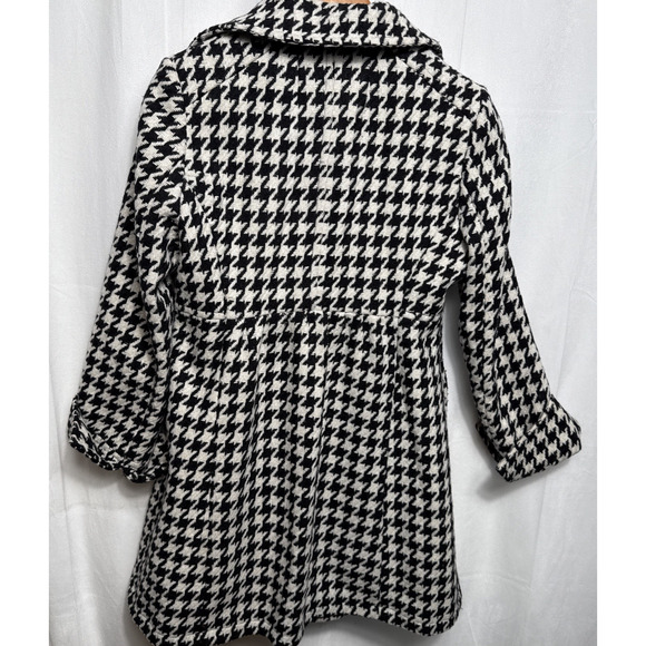 Y2K Express Wool Houndstooth Pea Coat Womens Small EUC Baby Doll Style Outerwear - Picture 7 of 12